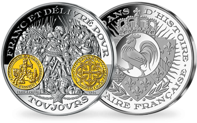 Frappe en argent pur 2000 ans d'histoire monétaire française: «Franc à Cheval Jean II le Bon 1360»